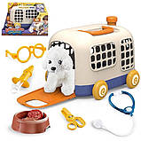 Ігровий ветеринарний набір — переноска із собачкою й аксесуарами арт. 913-1, фото 4