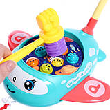 Каталка — стукавка звукова з ручкою й молоточком "Літак" арт. 8528 C, фото 2