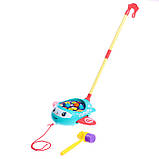 Каталка — стукавка звукова з ручкою й молоточком "Літак" арт. 8528 C, фото 9