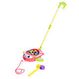 Каталка — стукавка звукова з ручкою й молоточком "Літак" арт. 8528 C, фото 10