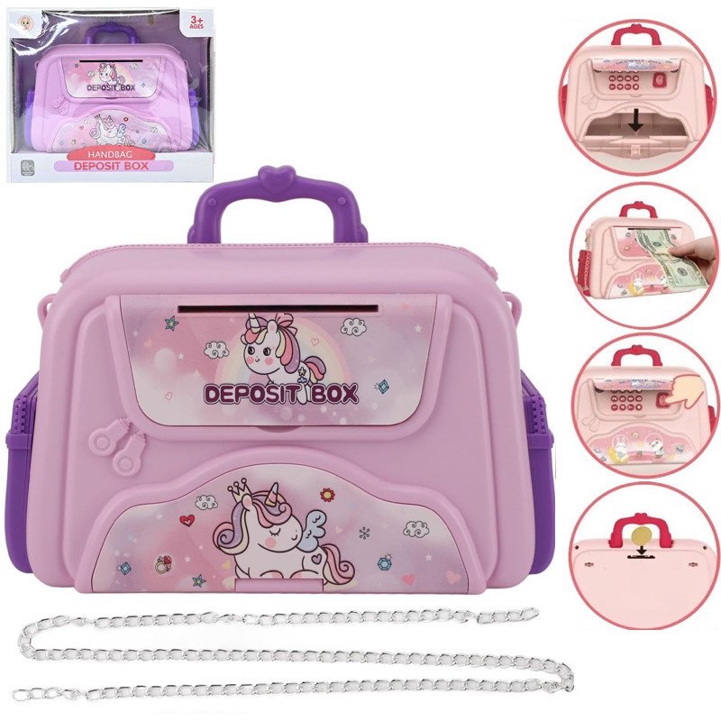 Дитяча скарбничка-сумка з кодовим замком і відбитком пальця арт. F 860 D, фото 1