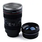 Термочашка об'єктив камери Canon EF 24-105 в стилі об'єктиву з кришкою термо-кухоль 300мл чорна, фото 7