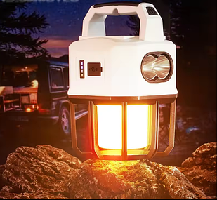 Ліхтар акумуляторний для кемпінгу Bailong Solar KT-8869 переносний на сонячній панелі світлодіодна лампа