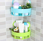 Настінна полиця підставка кутова на присосках для мила на кухню без свердління для ванної та душу LY-572, фото 2