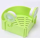 Настінна полиця підставка кутова на присосках для мила на кухню без свердління для ванної та душу LY-572, фото 3