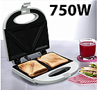 Бутербродниця електрична The waffle maker 750вт Електрична сендвічниця з антипригарним покриттям, фото 8