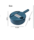 Овочерізка з контейнером New basket cutter 12в1 Багатофункціональна ручна терка для нарізки та шатківниці, фото 7