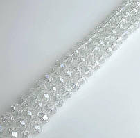 Намистини скло, гранені, прозорі, 8 мм