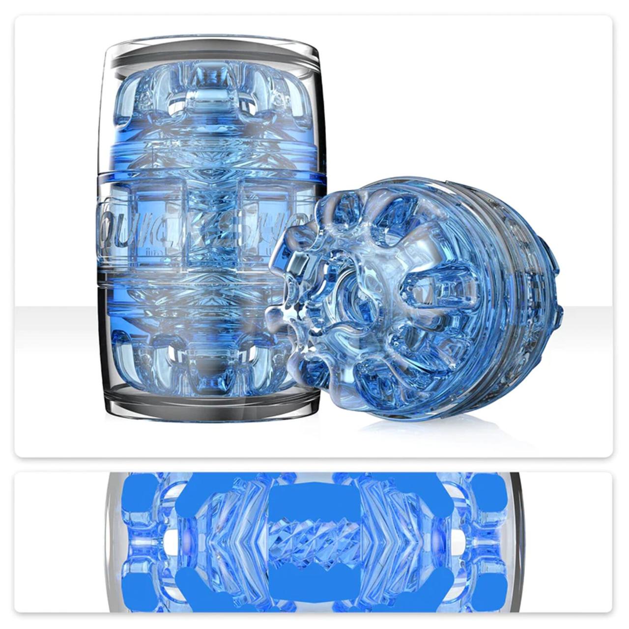 Мастурбатор Fleshlight Quickshot Turbo Blue Ice, компактний, чудово для пар і мінету, фото 1