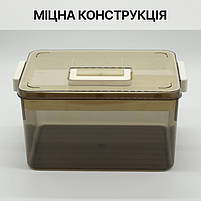 Прозора велика аптечка-органайзер для ліків на 8 секцій. Пластиковий контейнер для медикаментів з ручкою, фото 7