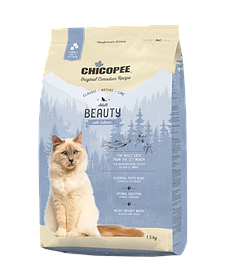 Повнораціонний сухий корм Chicopee CNL Cat Adult Beauty Salmon  із лососем для дорослих котів старше 1 року з вибагливими шкірою