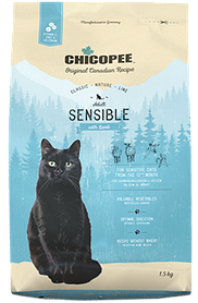 Повнораціонний сухий корм Chicopee CNL Cat Adult Sensible Lamb  із м'ясом ягняти для дорослих котів, 15 кг