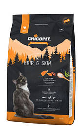 Беззерновий сухий корм Chicopee HNL Cat Hair & Skin  для підтримання здоров'я шкіри й шерсті в дорослих котів, 8 кг