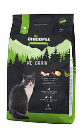 Беззерновий сухий корм Chicopee HNL Cat No Grain зі свіжим м'ясом птиці для дорослих котів, 8 кг