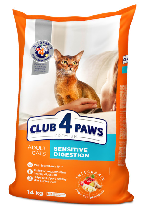 Сухий корм Клуб 4 Лапи Adult Cats Sensitive Digestion - для котів з чутливим травленням, на вагу 250 г