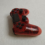 Бездротовий bluetooth джойстик DOUBLE motor vibration 4 для Sony PS4 -DS-2312-CRed. Прозоро-Червоний, фото 5