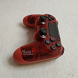 Бездротовий bluetooth джойстик DOUBLE motor vibration 4 для Sony PS4 -DS-2312-CRed. Прозоро-Червоний, фото 6