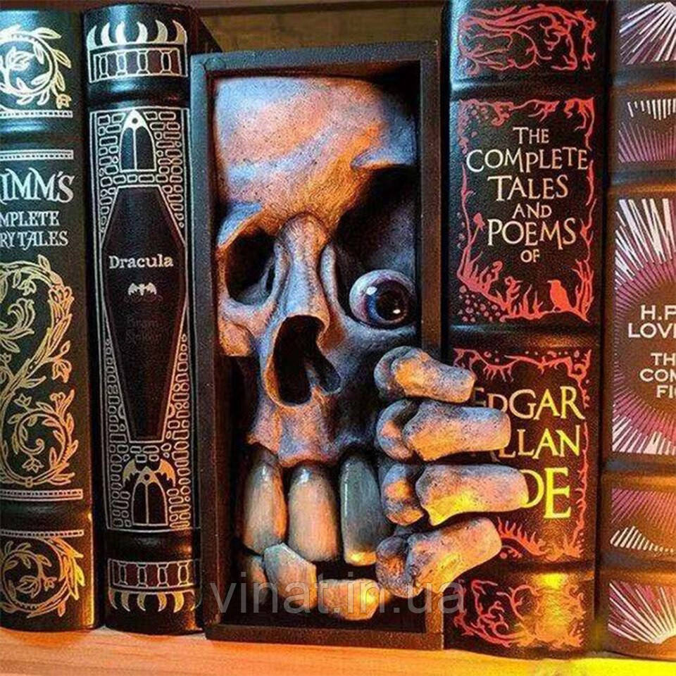 Підставка для книг Monster Bookend Scull Череп