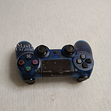 Бездротовий bluetooth джойстик DOUBLE motor vibration 4 для Sony PS4 -DS-2312-CBlue. Прозоро-Синій, фото 3