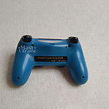 Бездротовий bluetooth джойстик DOUBLE motor vibration 4 для Sony PS4 -DS-2312-CBlue. Прозоро-Синій, фото 5
