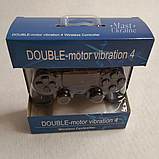 Бездротовий bluetooth джойстик DOUBLE motor vibration 4 для Sony PS4 -DS-2312-CBlue. Прозоро-Синій, фото 11