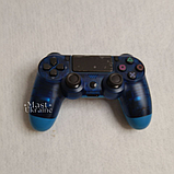 Бездротовий bluetooth джойстик DOUBLE motor vibration 4 для Sony PS4 -DS-2312-CBlue. Прозоро-Синій, фото 7