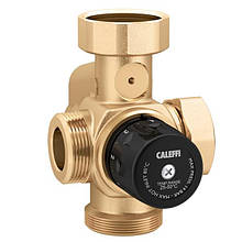 Клапан змішувальний термостатичний Caleffi 1 1/2 "x1 1/4 "x1 1/2" (40-70° C) для насосних груп 677050