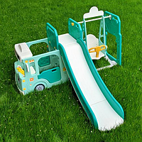 Дитяча гірка-гойдалка BAMBI WM19090-5 Бірюза 195-205-120 см