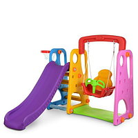 Дитяча гірка-гойдалка BAMBI XYL-AS05 Різнокольоровий 167-154-120 см