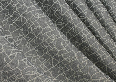 Тканина льон рогожка, колекція "Корона Марія". Висота 2.8м. Колір сірий з молочним. Код 641ш