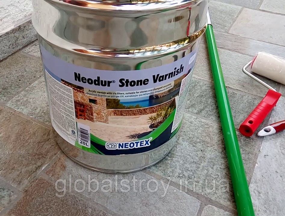 Лак акриловий для штампованого бетону та каменю Neotex Neodur Stone Varnish 20 л, фото 1