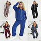 Жіночий осінній спортивний костюм батал на блискавці: 50-52, 54-56, 58-60 чорний, бордо, мокко, синій, графіт. - фото 1 - id-p2313533557