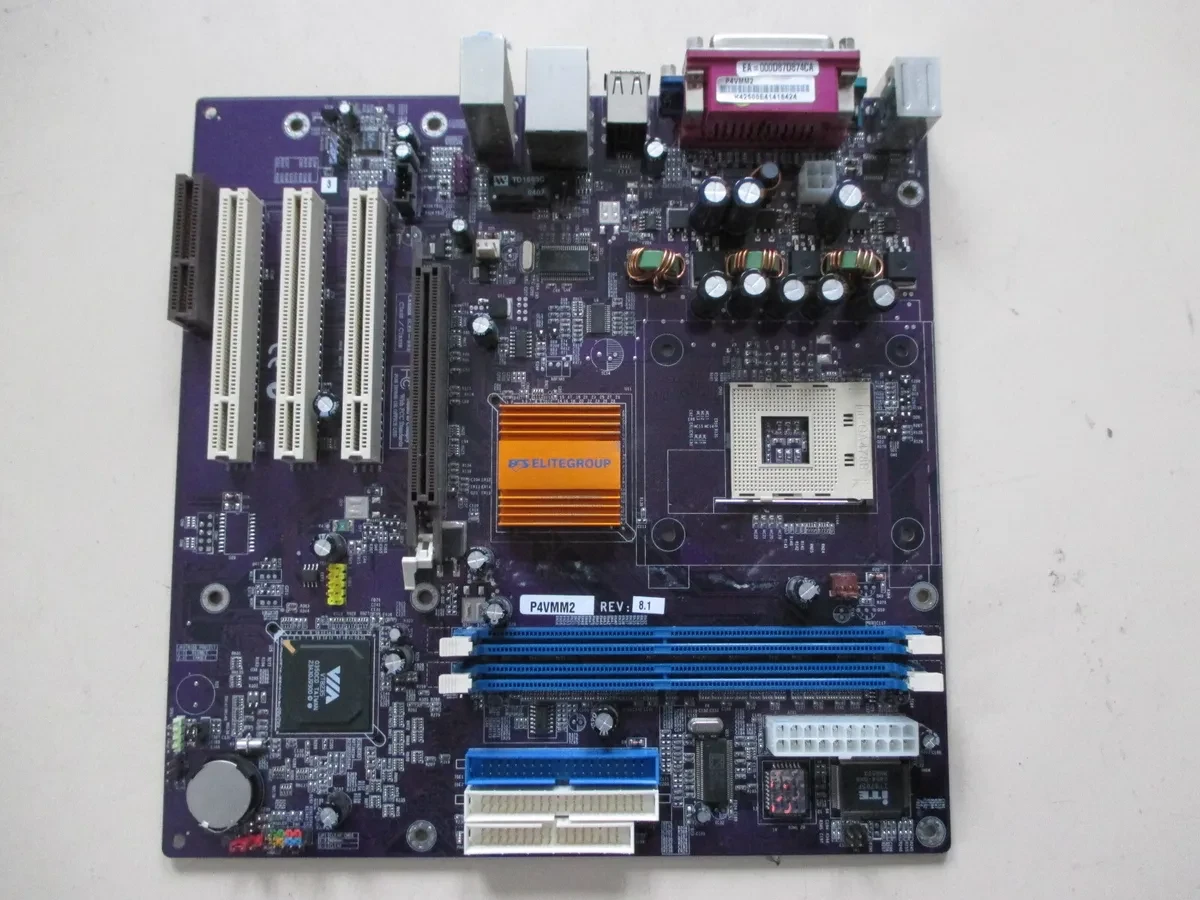 Материнська плата ECS P4VMM2 REV: 8.1, VIA P4M266A, mATX, s478 БВ, фото 1