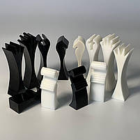 Шахові фігури з епоксидної смоли футуристичний дизайн для шахів, фото 2