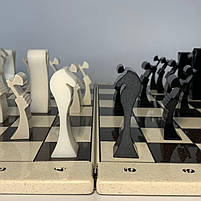 Шахові фігури з епоксидної смоли футуристичний дизайн для шахів, фото 6