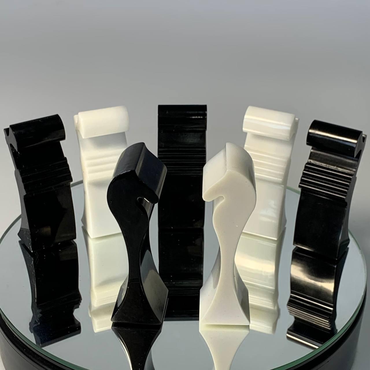 Шахові фігури з епоксидної смоли футуристичний дизайн для шахів, фото 1