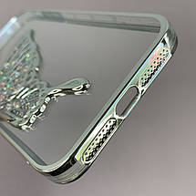 Чохол для Apple iPhone 11 чохол з метеликом з лінзами на камері на телефон айфон 11 срібний c1j, фото 5