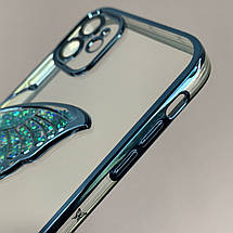 Чохол для Apple iPhone 11 чохол з метеликом з лінзами на камері на телефон айфон 11 синій c1j, фото 4