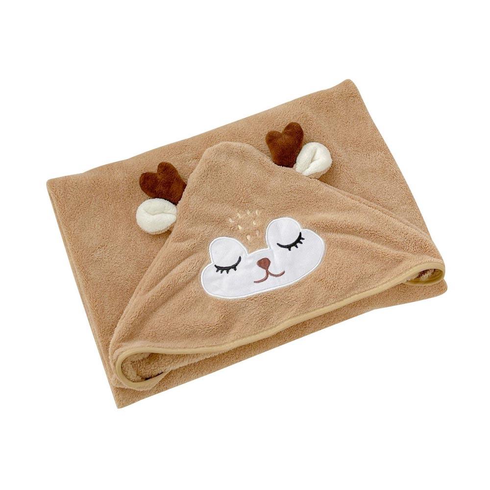 Детское полотенце с капюшоном Олененок 80*80 см (TA0076_2) - фото 1 - id-p2305779511