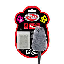 Плюшева іграшка для кота Pet Nova Catnip Mouse2 з пакетиками котячої м'яти