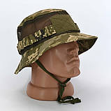 Тактична літня армійська панама з сіткою в камуфляжі піксель ММ-14 з моллі, фото 3