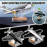 Ароматизатор освіжувач у машину Літак багаторазовий (сірий) працює сонячної енергії, фото 7