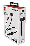 Навушники бездротові JBL T110BT (JBLT110BTBLK) стереогарнітура чорна, фото 4