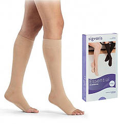 Гольфи компресійні, 1 клас, 18-21 мм рт.ст., відкритий носок, Essential CLASSICAL, Sigvaris-1-Удлиненная-Стандартная