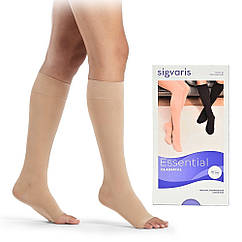 Гольфи компресійні, 2 клас, 23-32 мм рт.ст., відкритий носок, Essential CLASSICAL, Sigvaris-Удлиненная-2