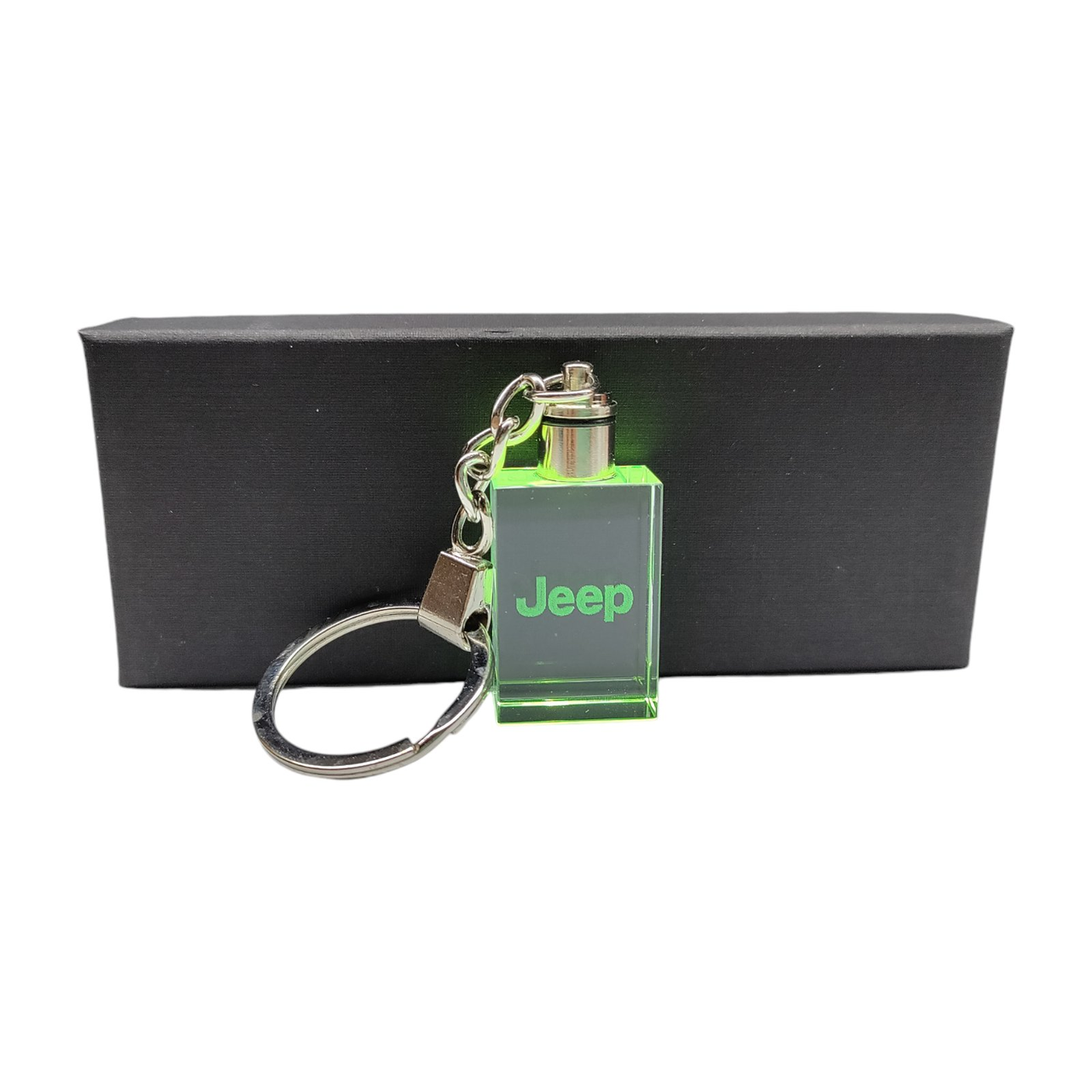Led брелок кристал Jeep, прямокутний, фото 1
