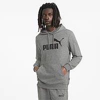Худі чоловічий Puma Essentials Big Logo Hoodie 586688 03 (світло-сірий, чоловічий, спортивний, бавовна, бренд пума)