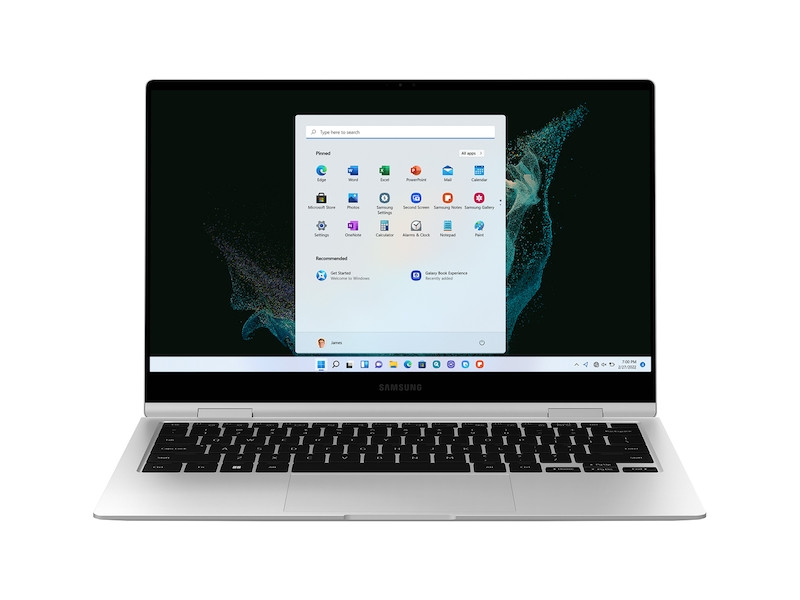 Ноутбук Samsung Galaxy Book2 Pro 360, 13", Intel® Core™ i7, 256GB, Silver (NP930QED-KC2US)