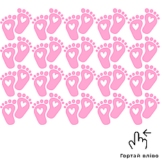 Аркуш А4 15 наліпки для голосування - Ніжки рожеві (20шт)