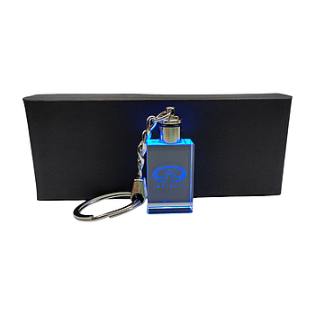 Led брелок кристал Infiniti, прямокутний